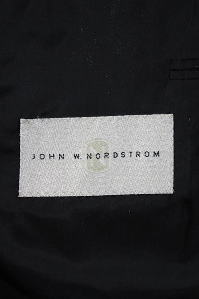 John W. Nordstrom Mens Black Wool Tuxedo Suit Solid Size 46