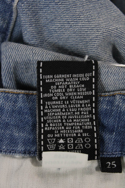 7 For All Mankind Women Skinny High Rise Blue Jeans Size 25