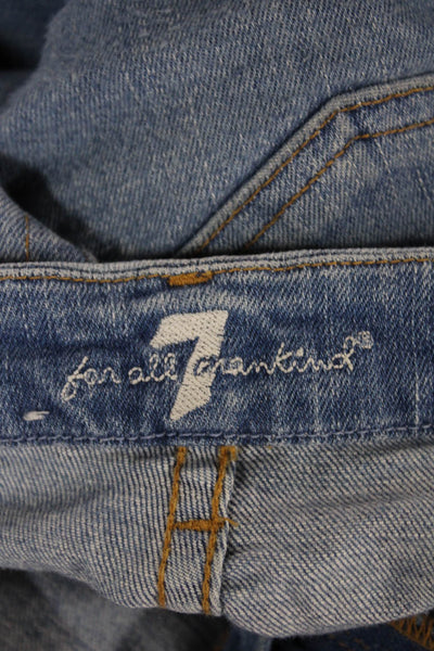 7 For All Mankind Women Skinny High Rise Blue Jeans Size 25