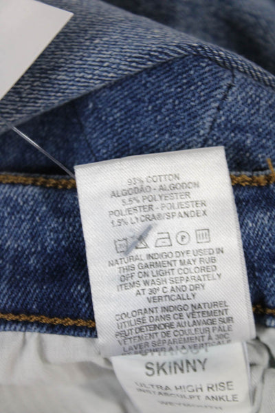 DL1961 Women Skinny Blue Jeans High Rise Button Fly Size 26