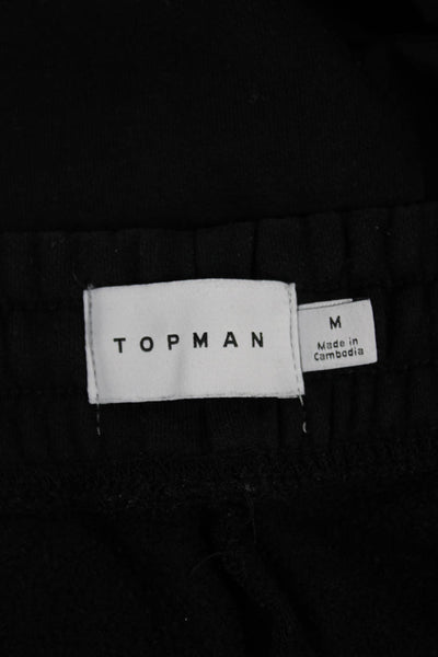 Topman Mens Gray Cotton Jogger Pants Drawstring Solid Size M