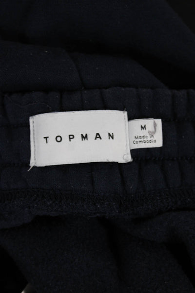 Topman Mens Blue Cotton Jogger Pants Drawstring Size M