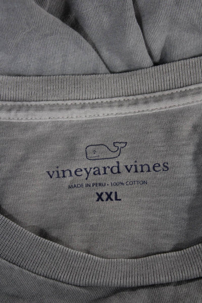 Vineyard Vines Mens Gray Long Sleeve Graphic Cotton Shirt Size 2XL