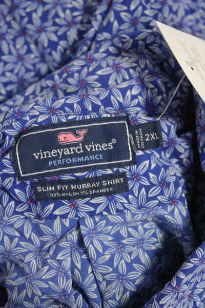 Vineyard Vines Men's Short Sleeves Button Down Floral Shirt Size 2XL