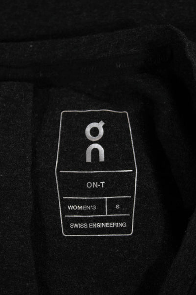 On Cloud Women Tunic T-Shirt Gray Cotton Round Neck Short Sleeve Size S