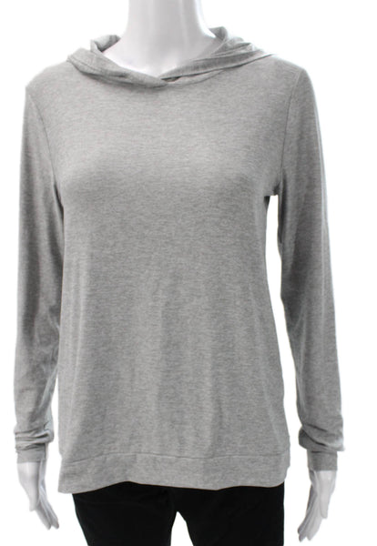 Beyond Yoga Womens Pullover Hoodie Cowl Neck Gray Polyester Long Sleeve Size S