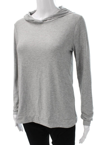 Beyond Yoga Womens Pullover Hoodie Cowl Neck Gray Polyester Long Sleeve Size S