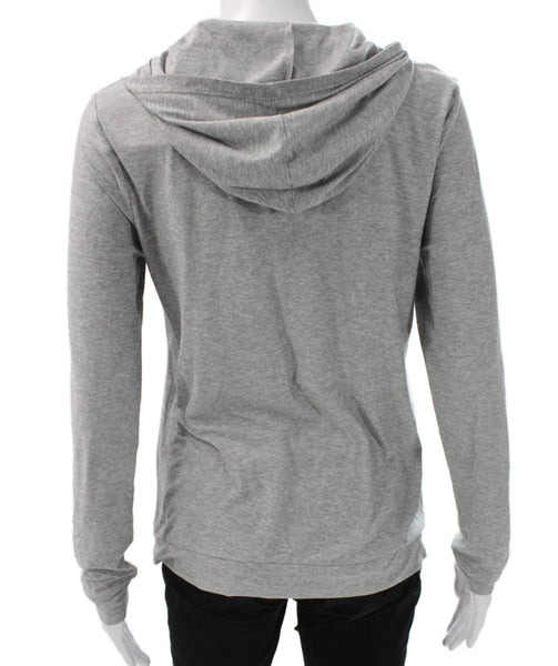 Beyond Yoga Womens Pullover Hoodie Cowl Neck Gray Polyester Long Sleeve Size S