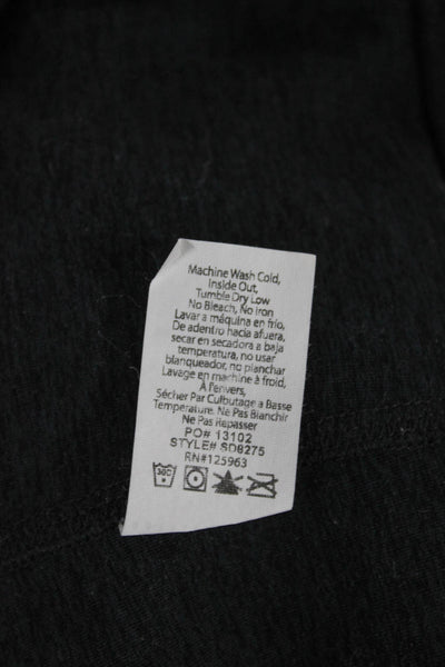 Beyond Yoga Womens Cropped Scoop Neck T-Shirt Gray Short Sleeve Size M