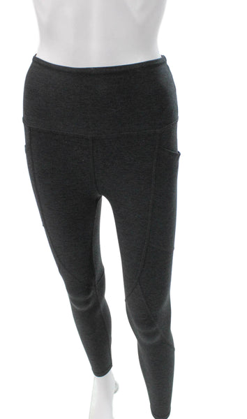 Beyond Yoga Women Ankle Leggings Gray Polyester Solid Pull On Size S