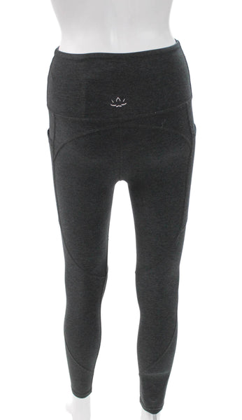 Beyond Yoga Women Ankle Leggings Gray Polyester Solid Pull On Size S