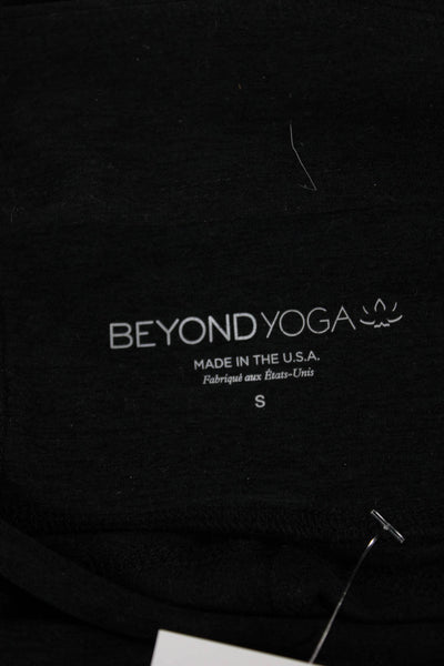 Beyond Yoga Women Ankle Leggings Gray Polyester Solid Pull On Size S
