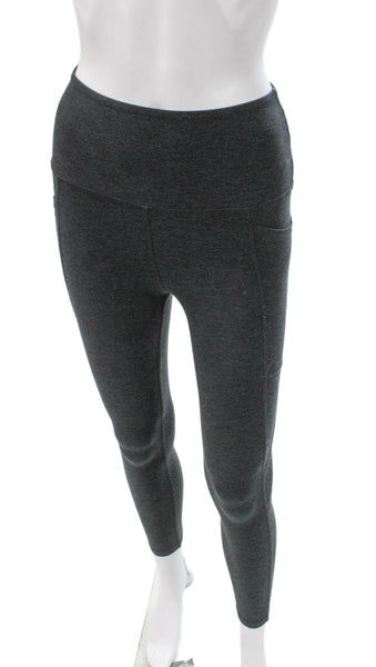 Beyond Yoga Womens Compression Leggings Gray Polyester Pull On Size S