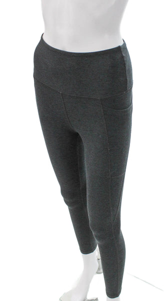 Beyond Yoga Womens Compression Leggings Gray Polyester Pull On Size S