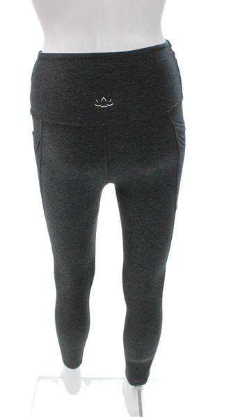 Beyond Yoga Womens Compression Leggings Gray Polyester Pull On Size S