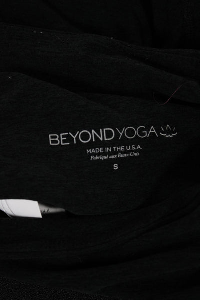 Beyond Yoga Womens Compression Leggings Gray Polyester Pull On Size S