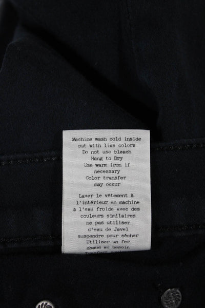 Rag & Bone Womens Skinny Jeans Black Low Rise Cotton Size 27