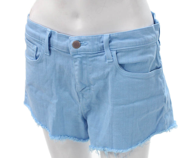 L'Agence Womens Cut-Off Blue Cotton Shorts Size 29