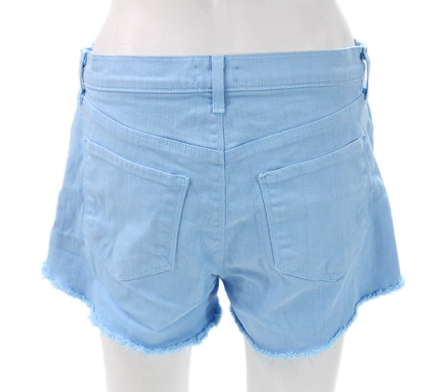 L'Agence Womens Cut-Off Blue Cotton Shorts Size 29