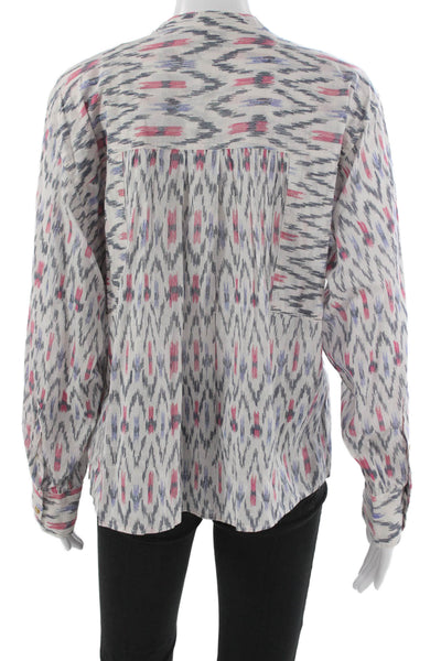 Isabel Marant Etoile Womens Tunic Multicolor Geometric Long Sleeve Size 40