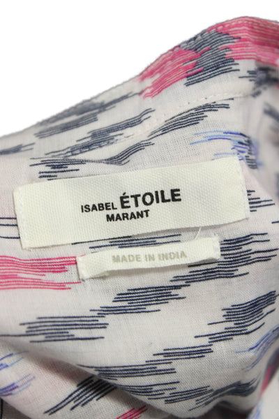 Isabel Marant Etoile Womens Tunic Multicolor Geometric Long Sleeve Size 40
