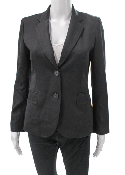 J Crew Womens Wool Blazer Black Button Long Sleeve Size S
