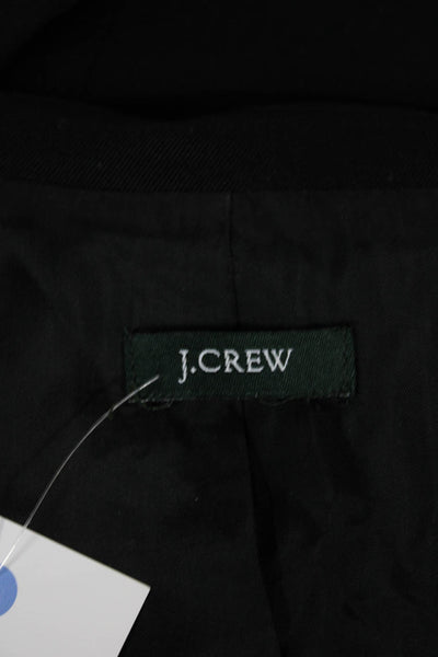 J Crew Womens Wool Blazer Black Button Long Sleeve Size S