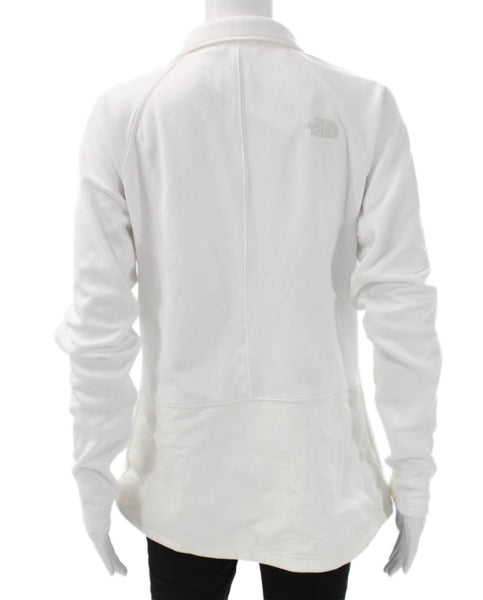 The North Face Womens Track Jacket White Polyester Blend Size M