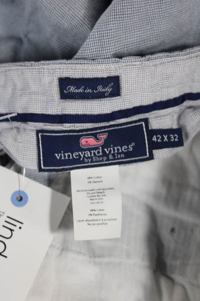 Vineyard Vines Men Chino Blue Cotton Button Inseam 32 Size 42