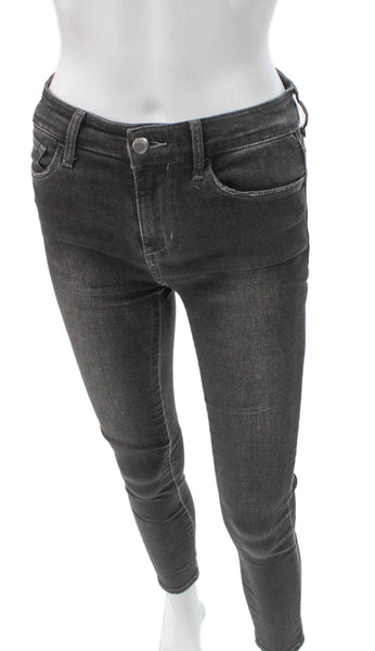 Joes Womens Skinny Jeans Gray Cotton Low Rise Size 25