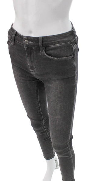 Joes Womens Skinny Jeans Gray Cotton Low Rise Size 25