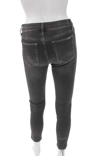 Joes Womens Skinny Jeans Gray Cotton Low Rise Size 25