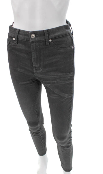 7 For All Mankind Women Skinny Black Jeans Size 26