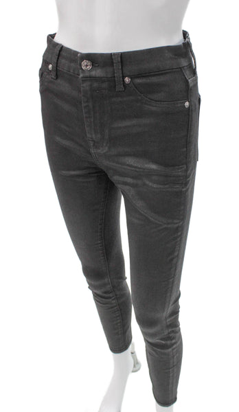 7 For All Mankind Women Skinny Black Jeans Size 26