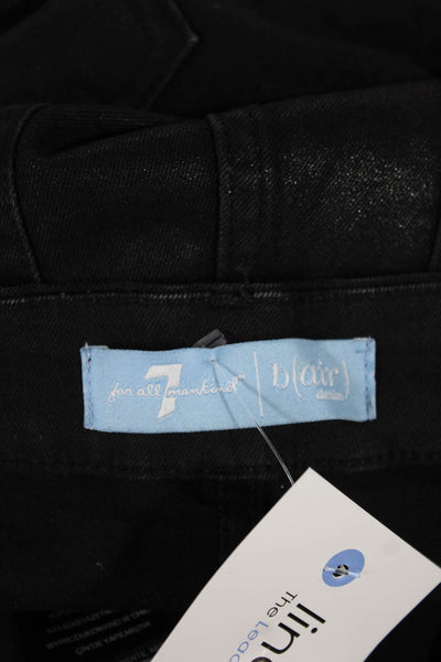 7 For All Mankind Women Skinny Black Jeans Size 26