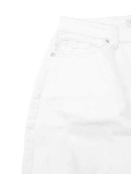 Joes Jeans Women Straight Jeans White Mid-Rise Cotton Blend Size 26