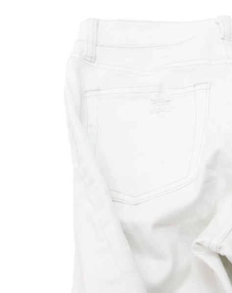 Joes Jeans Women Straight Jeans White Mid-Rise Cotton Blend Size 26