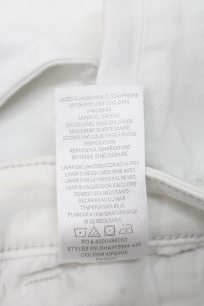Joes Jeans Women Straight Jeans White Mid-Rise Cotton Blend Size 26