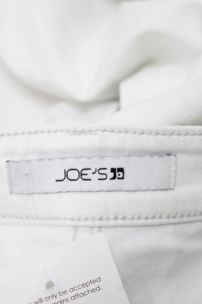 Joes Jeans Women Straight Jeans White Mid-Rise Cotton Blend Size 26