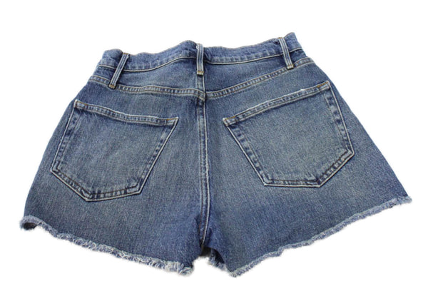 Frame Womens Cut-Off Shorts Blue Button 97.5% Cotton Solid Size 25