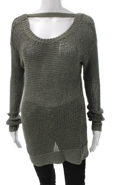 Twelfth Street by Cynthia Vincent Womens Green Tunic Sweater Size S