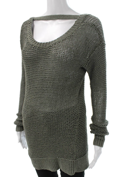Twelfth Street by Cynthia Vincent Womens Green Tunic Sweater Size S