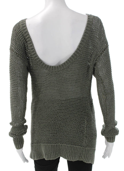 Twelfth Street by Cynthia Vincent Womens Green Tunic Sweater Size S