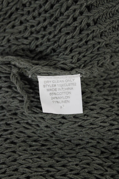 Twelfth Street by Cynthia Vincent Womens Green Tunic Sweater Size S