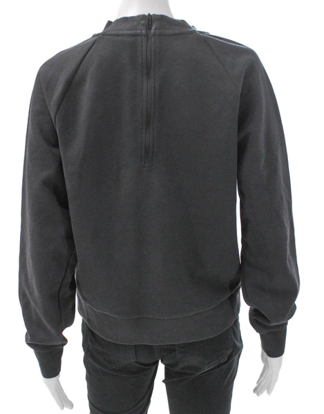 Adidas Womens Pullover Sweatshirt Black Cotton Long Sleeve Size S