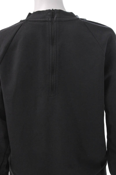 Adidas Womens Pullover Sweatshirt Black Cotton Long Sleeve Size S