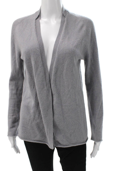 Inhabit Womens Cardigan Sweater V Neck Cashmere Gray Long Sleeve Size S
