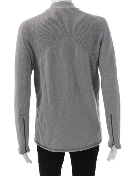 Inhabit Womens Cardigan Sweater V Neck Cashmere Gray Long Sleeve Size S