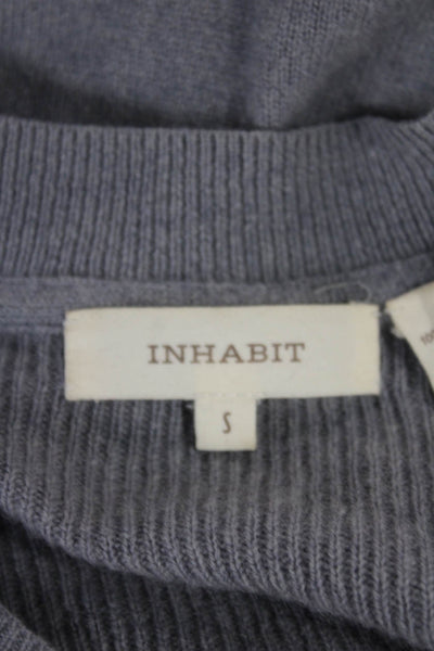 Inhabit Womens Cardigan Sweater V Neck Cashmere Gray Long Sleeve Size S