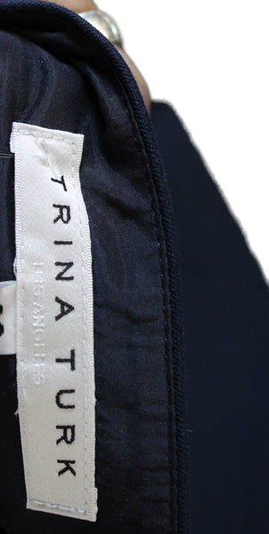 Trina Turk Women Dress Pants Blue Cotton Zip Size 2